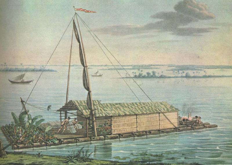 william r clark alexander uon humboldt anvande denna flotte pa guayaquilfloden i ecuador under sin sydaneri kanska expedition 1799-1804